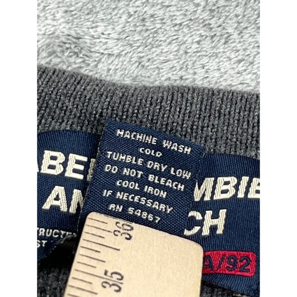 Abercrombie & Fitch Mens Large Grey Ribbed Knit Sweater Y2K RN 54867 Ribbed - Picture 7 of 9